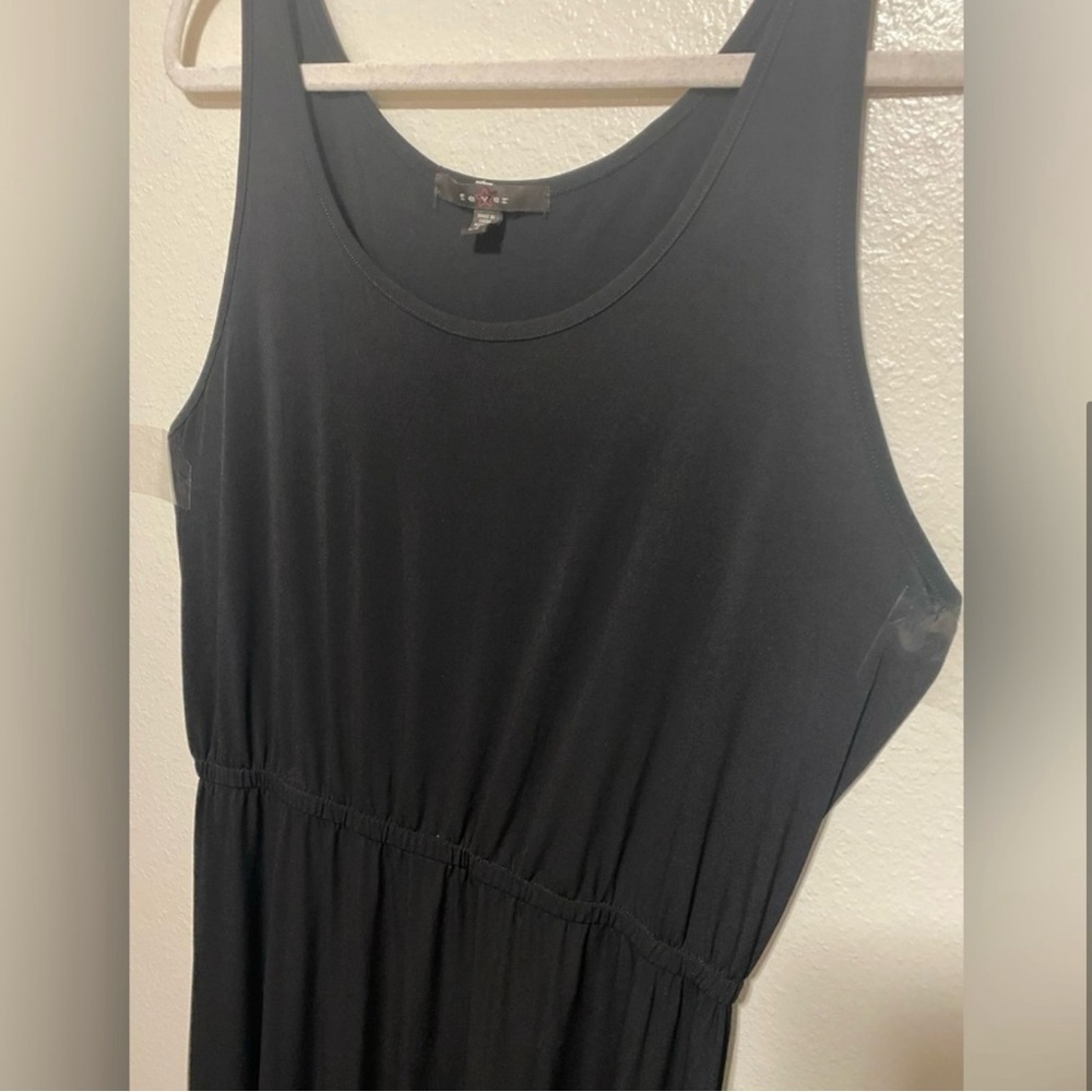 Fever Black Sleeveless Maxi Dress | Classic Minimalist Long Dress | Size L - Picture 4 of 5